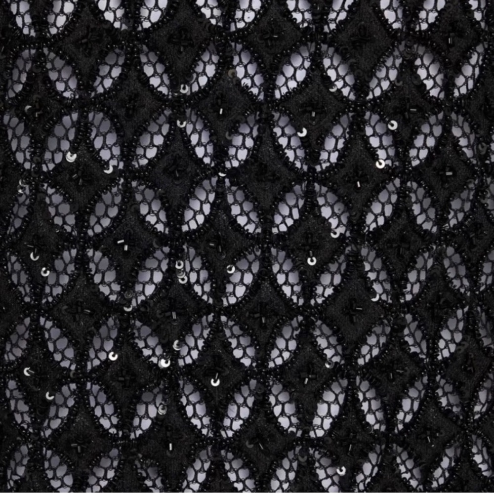 NEW Retrofete $495 Mika Top in Black Beaded Lace Sequin, Small - Picture 16 of 17
